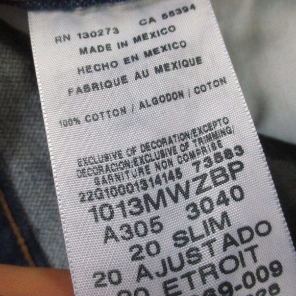 Wrangler Jeans Boy's 20 Dark Wash Cowboy Cut‎ Slim Straight Leg Western Denim - Picture 8 of 8